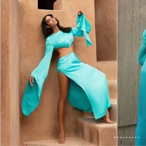 MESHKI XXS LEYLA FLARE DRESS NWT